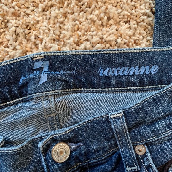 7 For All Mankind 7FAM Roxanne Dark Wash Jeans 29 - Picture 5 of 7